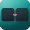 Third icon: two tiles meeting at a pink seam.